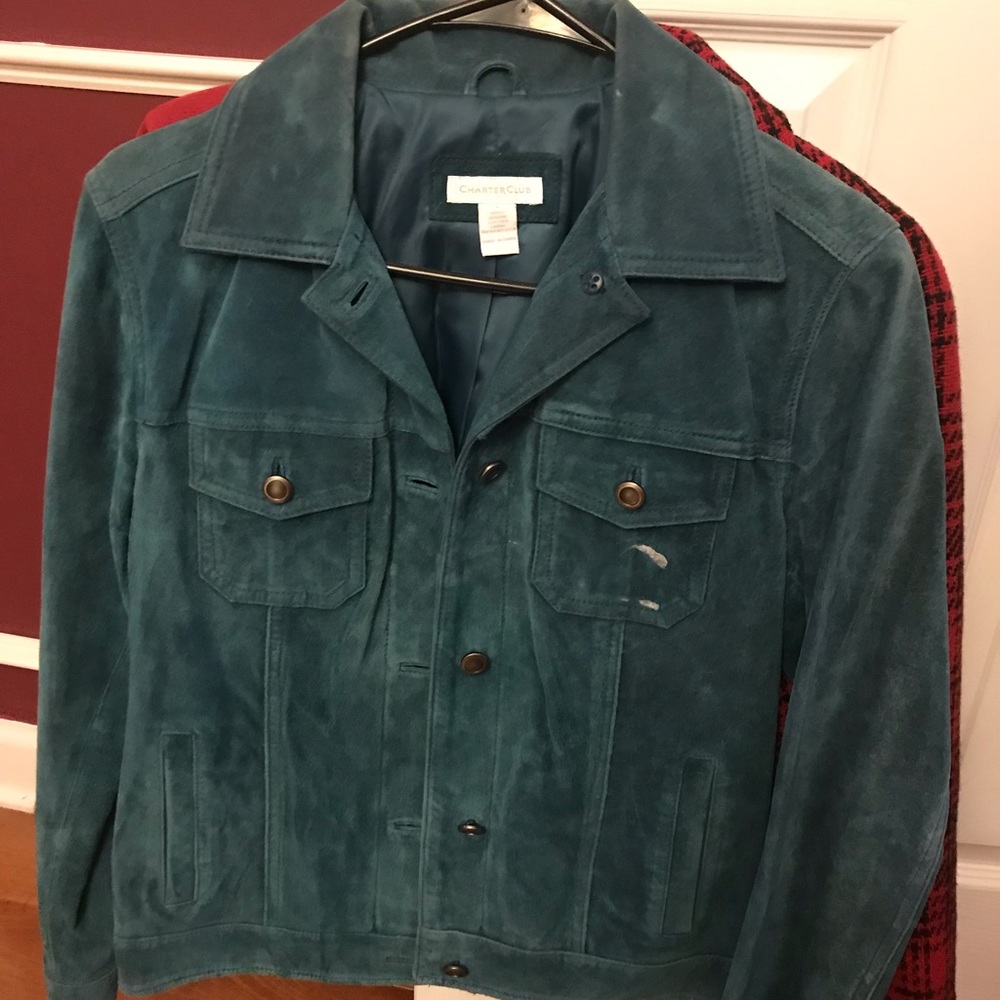 Suede leather jacket lightly worn